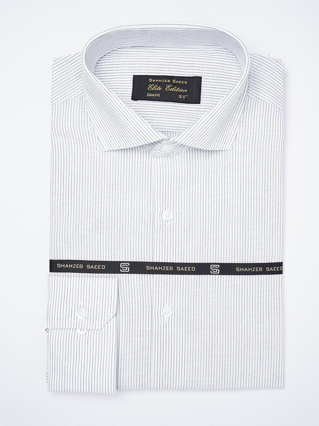 Blue Self Striped, Elite Edition, Cutaway Collar Men’s Formal Shirt (FS-1832)