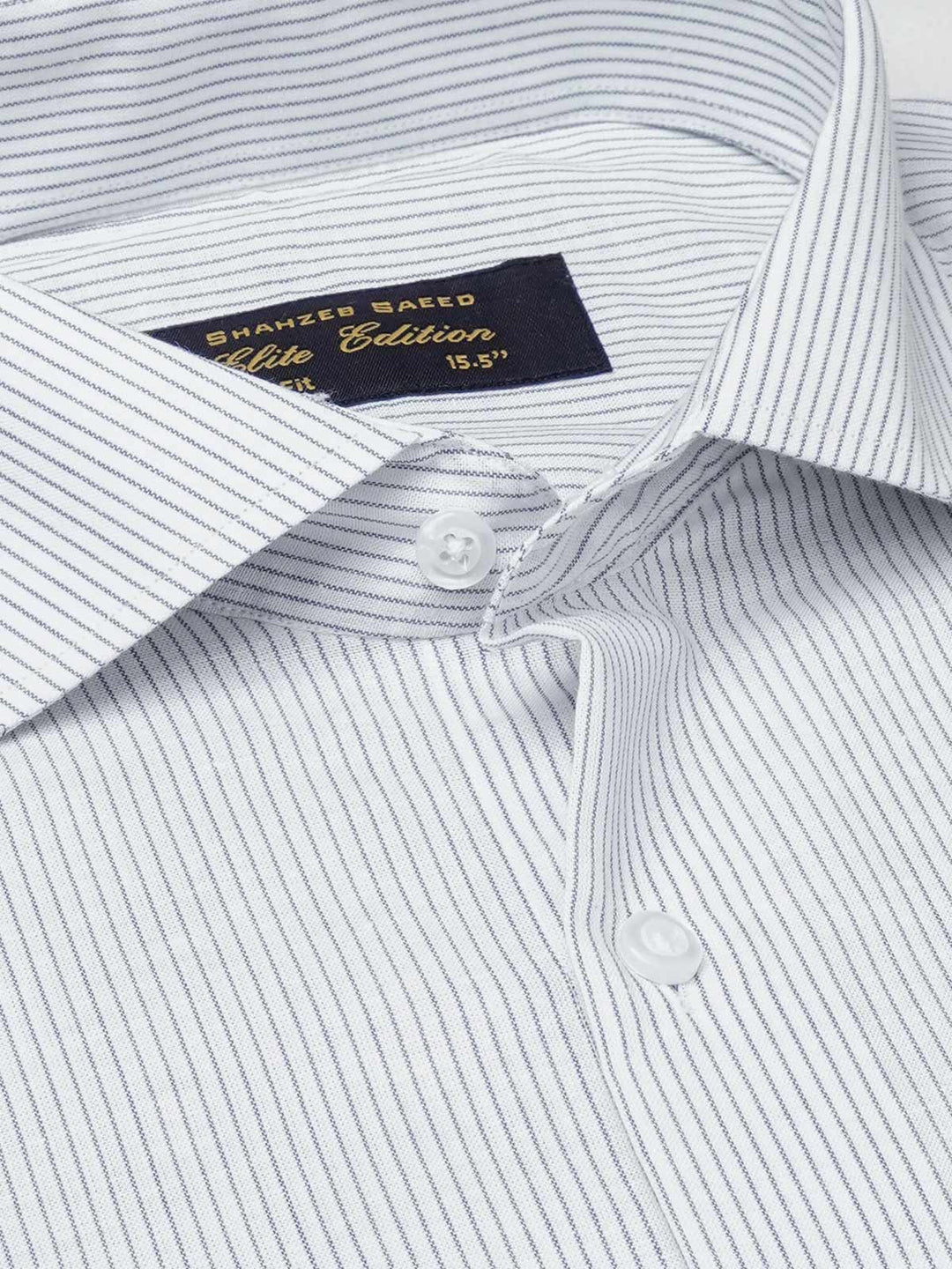 Blue Self Striped, Elite Edition, Cutaway Collar Men’s Formal Shirt (FS-1832)