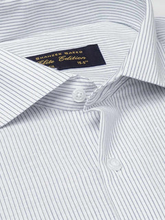 Blue Self Striped, Elite Edition, Cutaway Collar Men’s Formal Shirt (FS-1832)