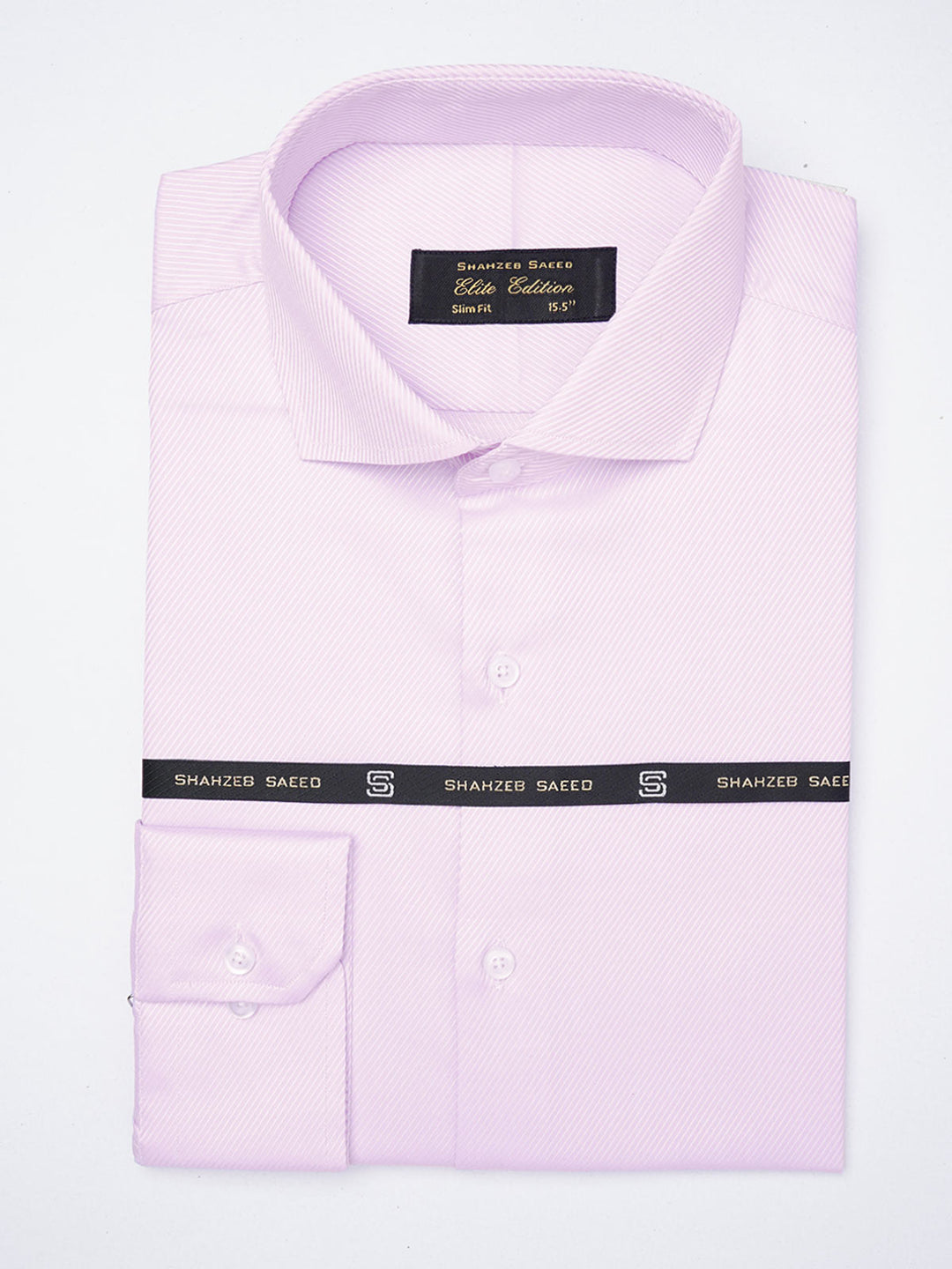 Light Purple Self Striped, Elite Edition, Cutaway Collar Men’s Formal Shirt (FS-1833)