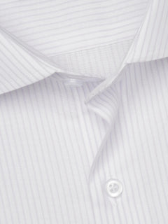 Light Purple & White Self Striped, Elite Edition, Cutaway Collar Men’s Formal Shirt (FS-1835)