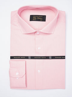 Pink Self Striped, Elite Edition, Cutaway Collar Men’s Formal Shirt (FS-1838)