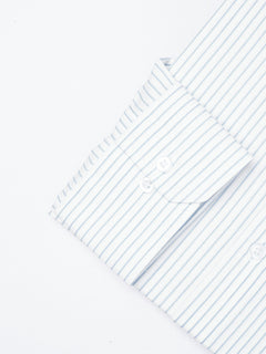 Blue & White Striped, Elite Edition, Cutaway Collar Men’s Formal Shirt (FS-1839)