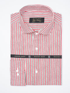 Red & Black Striped, Elite Edition, Cutaway Collar Men’s Formal Shirt (FS-1840)