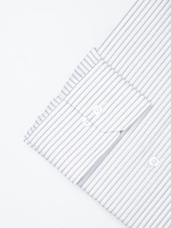 Grey Self Striped, Elite Edition, Cutaway Collar Men’s Formal Shirt (FS-1845)