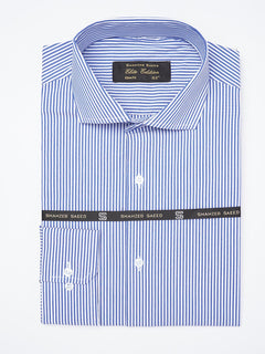 White & Blue Striped, Elite Edition, Cutaway Collar Men’s Formal Shirt (FS-1848)