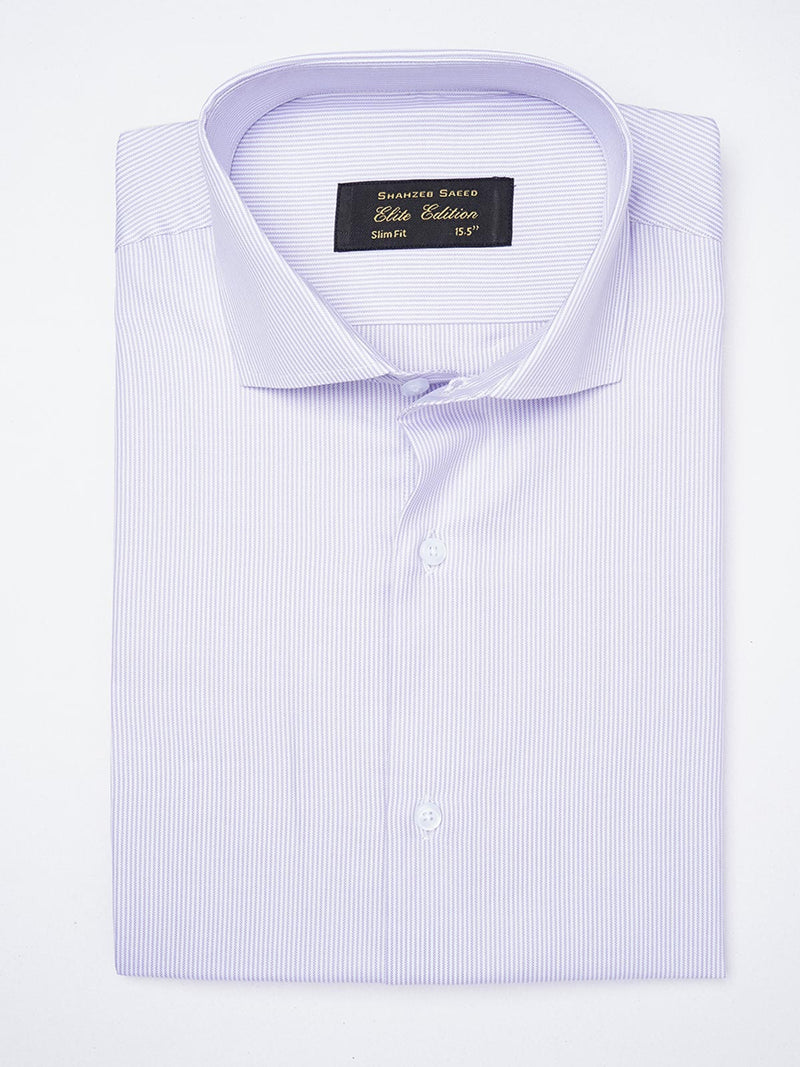 Purple Self Striped, Elite Edition, Cutaway Collar Men’s Formal Shirt (FS-1850)