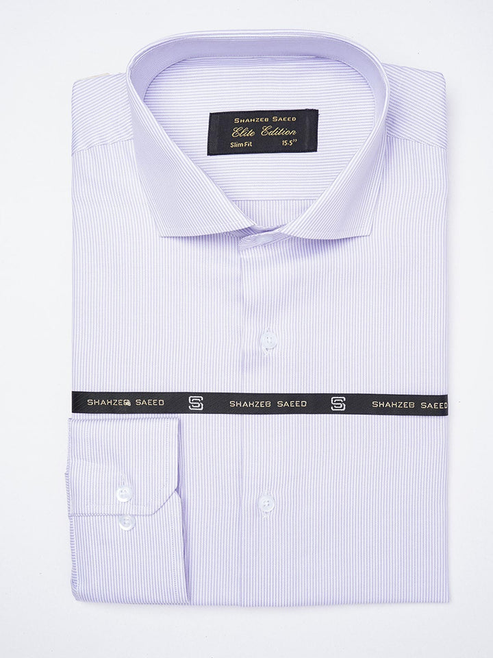 Purple Self Striped, Elite Edition, Cutaway Collar Men’s Formal Shirt (FS-1850)