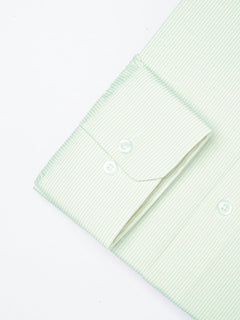 Light Green Striped, Elite Edition, Cutaway Collar Men’s Formal Shirt (FS-1852)