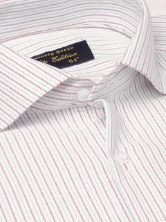 Multi Color Self Striped, Elite Edition, Cutaway Collar Men’s Formal Shirt (FS-1854)