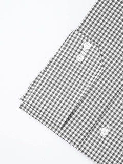 Black & White Checkered, Elite Edition, French Collar Men’s Formal Shirt (FS-1859)