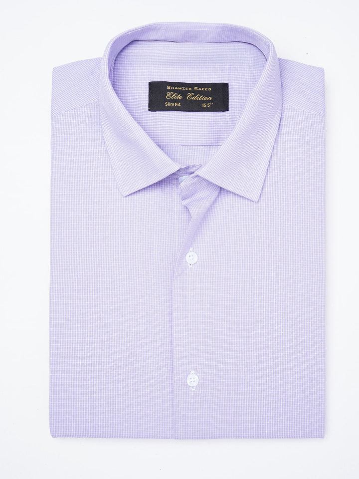 Purple Self Micro Checkered, Elite Edition, French Collar Men’s Formal Shirt (FS-1860)