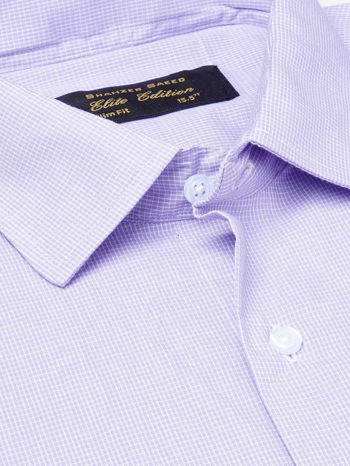 Purple Self Micro Checkered, Elite Edition, French Collar Men’s Formal Shirt (FS-1860)