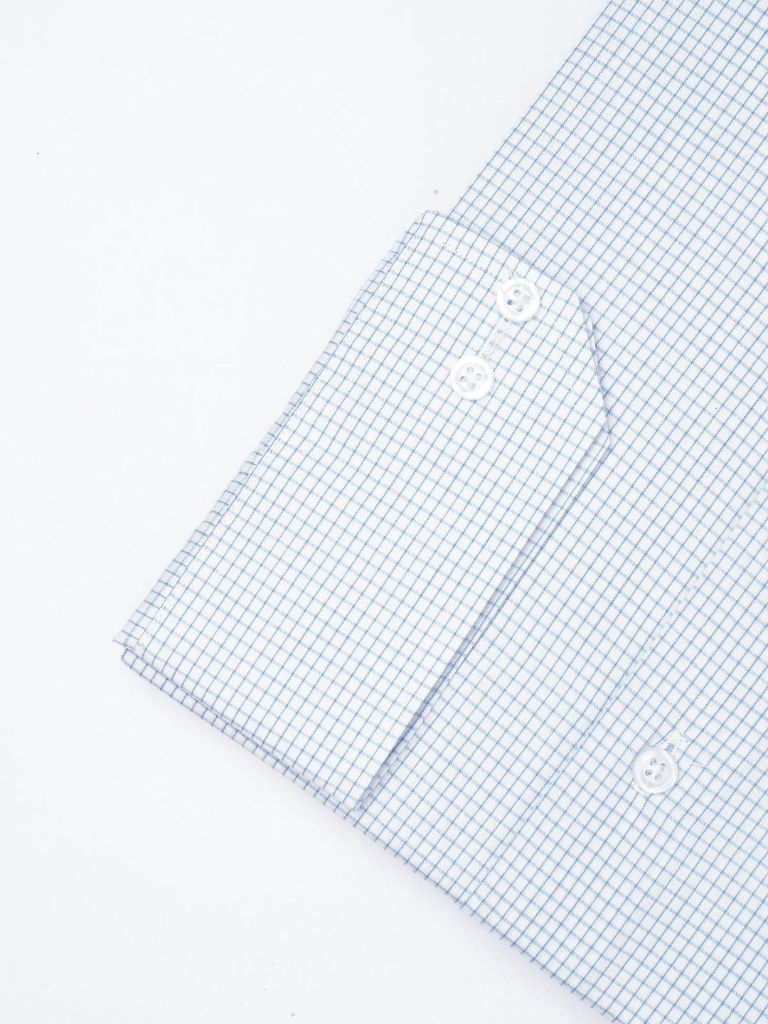 Light Blue Micro Checkered, Elite Edition, French Collar Men’s Formal Shirt (FS-1861)