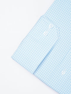 Blue Self Micro Checkered, Elite Edition, French Collar Men’s Formal Shirt  (FS-1864)