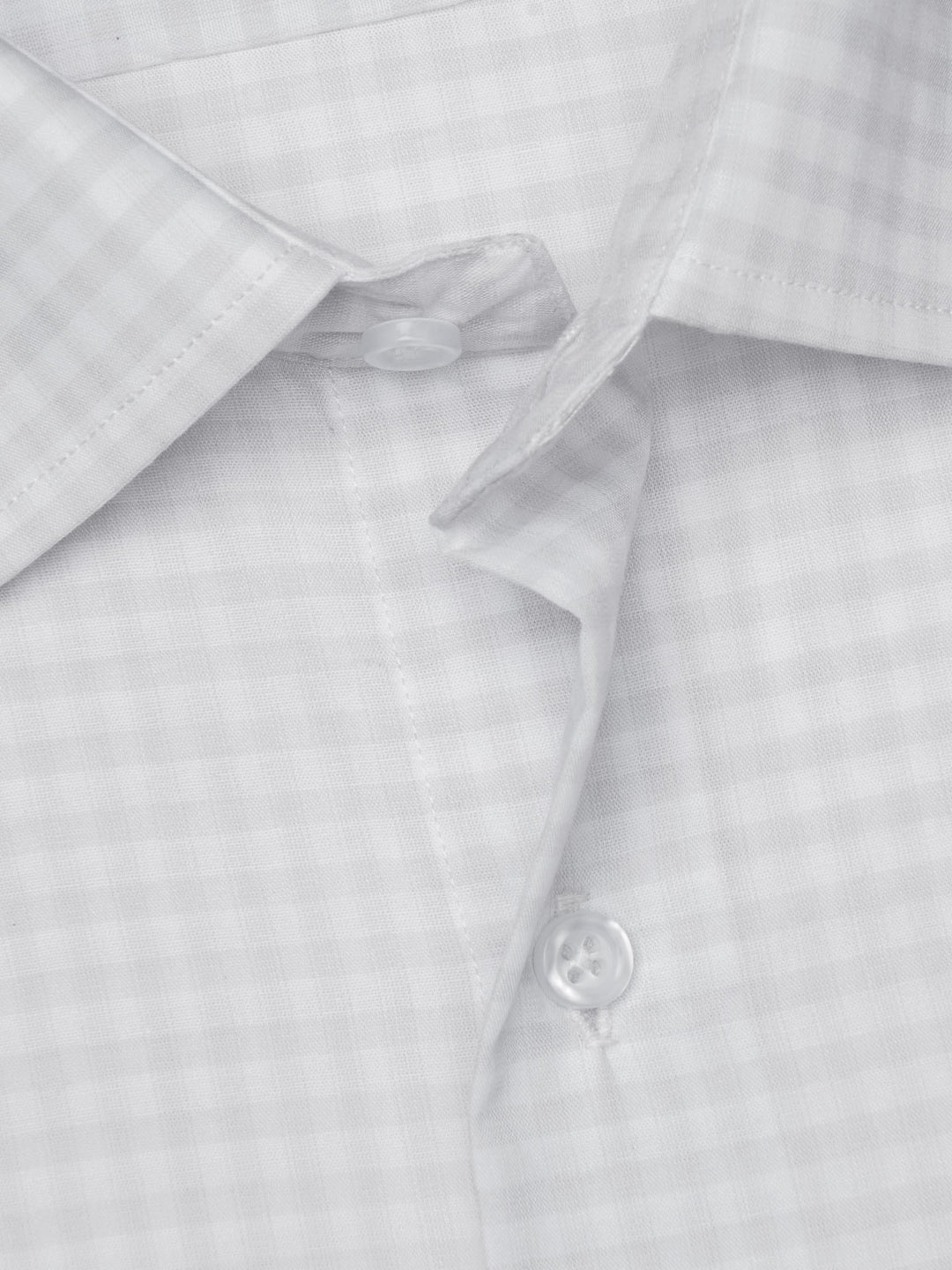 Light Grey Self Checkered, Elite Edition, French Collar Men’s Formal Shirt (FS-1867)