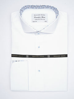 White, Elite Edition, Cutaway Collar Men’s Designer Formal Shirt (FS-1869)