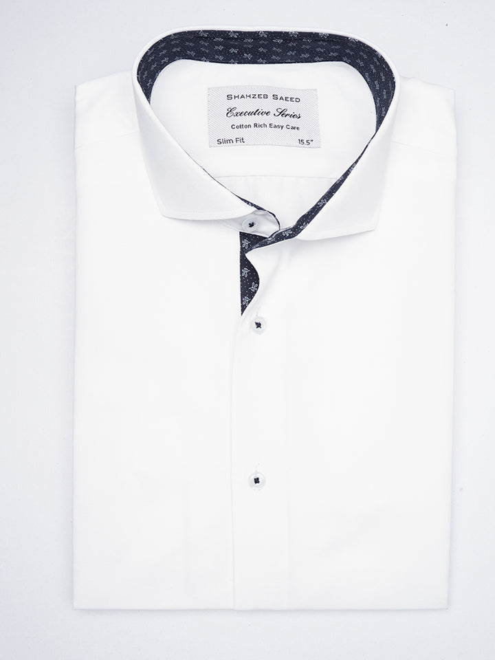 White, Elite Edition, Cutaway Collar Men’s Designer Formal Shirt (FS-1870)