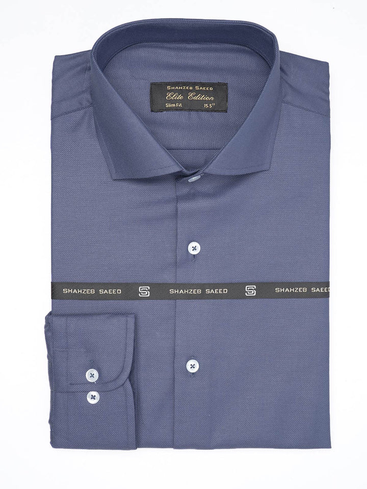 Dark Blue Self, Elite Edition, Cutaway Collar Men’s Formal Shirt (FS-1872)