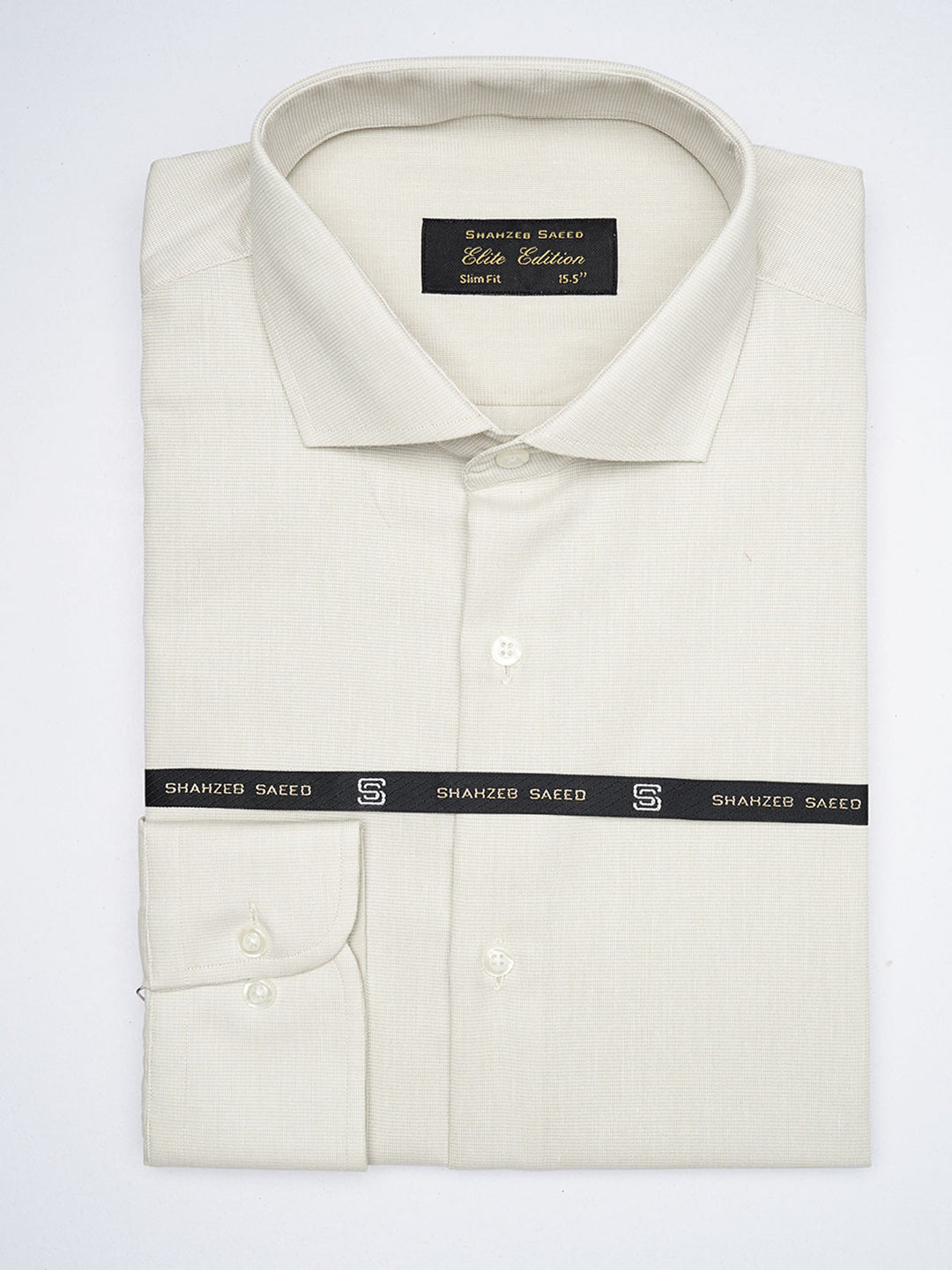 Cream Colour Self, Cutaway Collar, Elite Edition, Men’s Formal Shirt  (FS-1875)