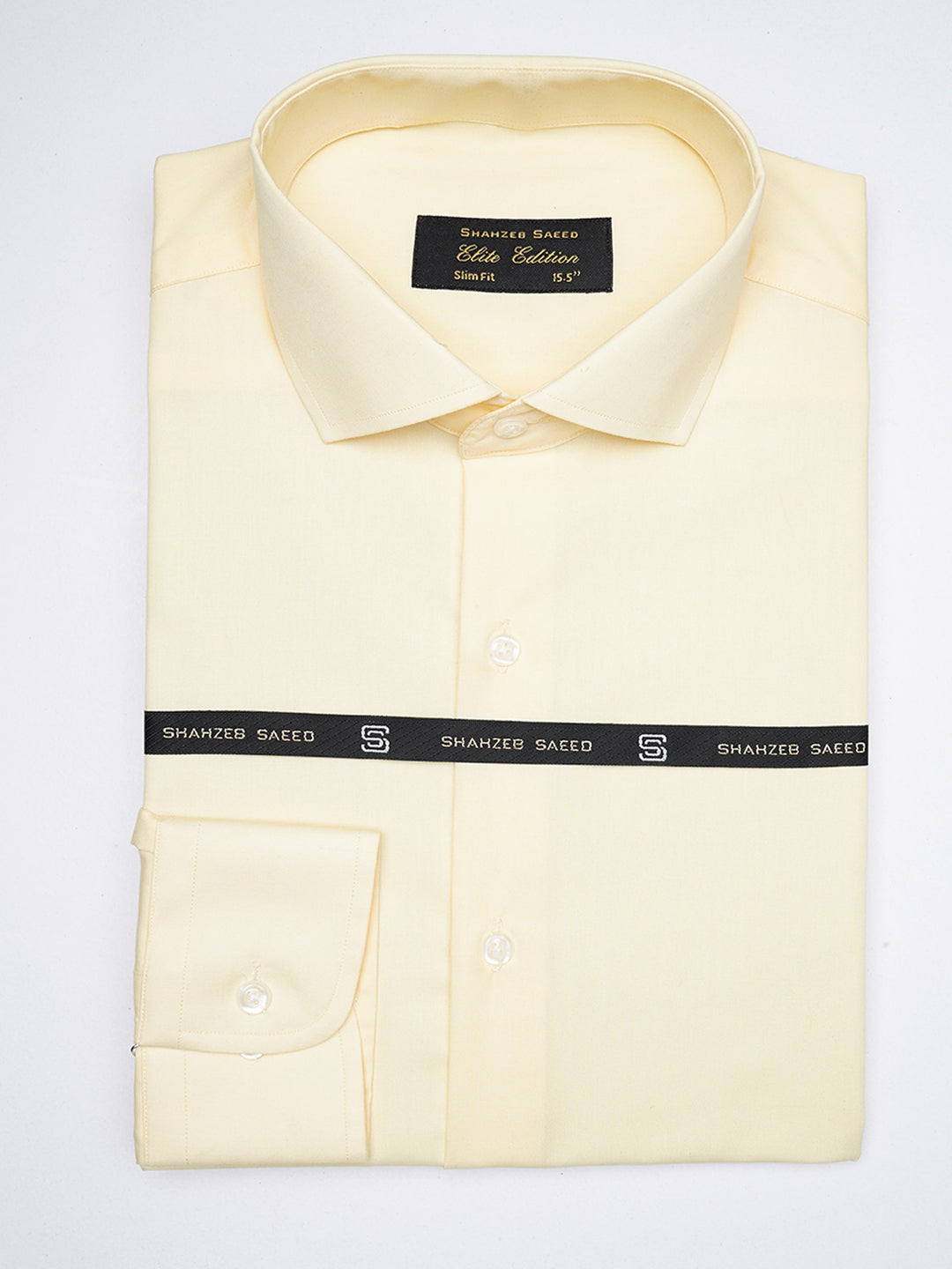 Lemon Plain, Elite Edition, Cutaway Collar Men’s Formal Shirt (FS-1880)