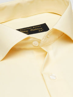 Lemon Plain, Elite Edition, Cutaway Collar Men’s Formal Shirt (FS-1880)
