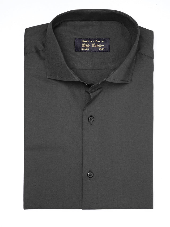 Black Plain, Elite Edition, Cutaway Collar Men’s Formal Shirt (FS-1881)