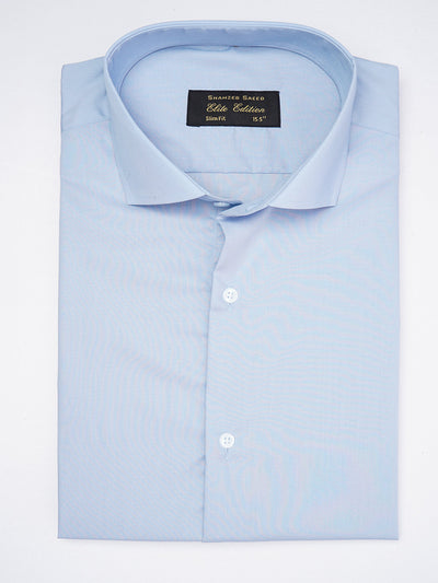 Light Blue Plain, Elite Edition, Cutaway Collar Men’s Formal Shirt (FS-1882)