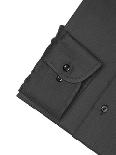 Black Self Striped, Elite Edition, Cutaway Collar Men’s Formal Shirt (FS-1883)
