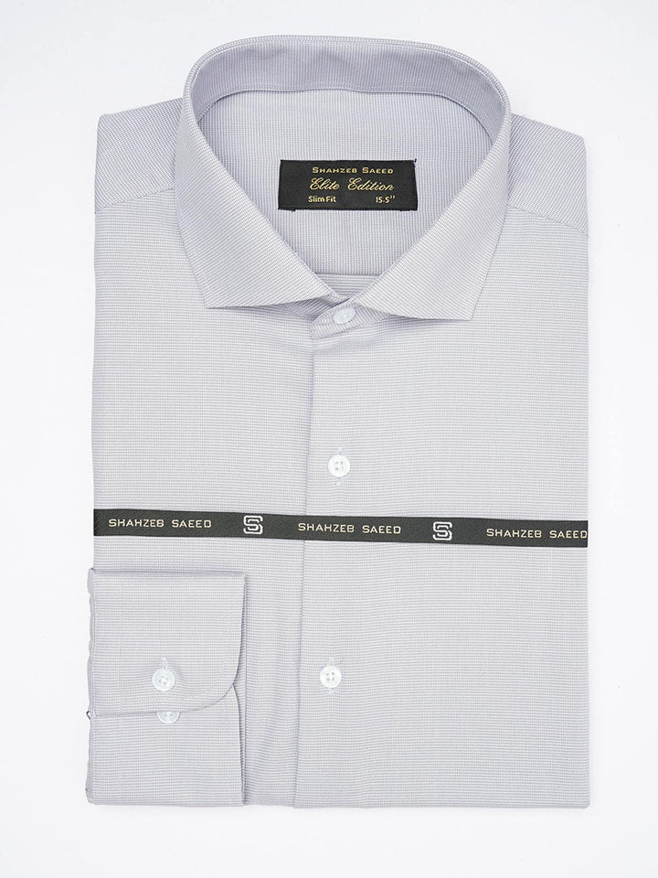 Grey Self, Elite Edition, Cutaway Collar Men’s Formal Shirt (FS-1884)