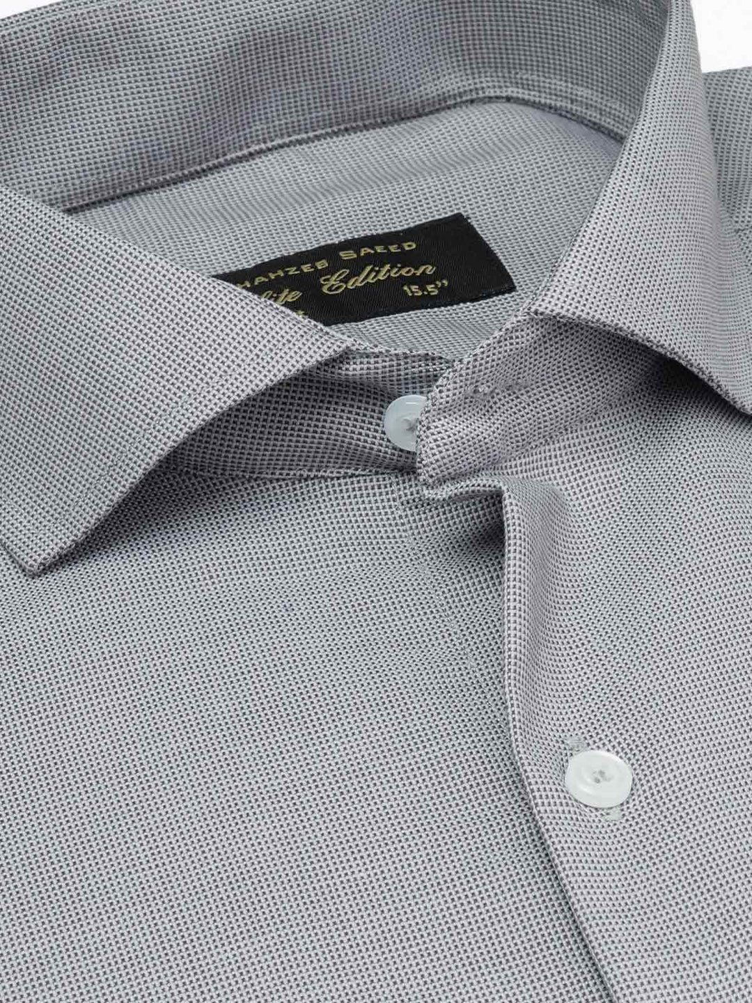 Dark Grey Self, Cutaway Collar, Elite Edition, Men’s Formal Shirt  (FS-1887)