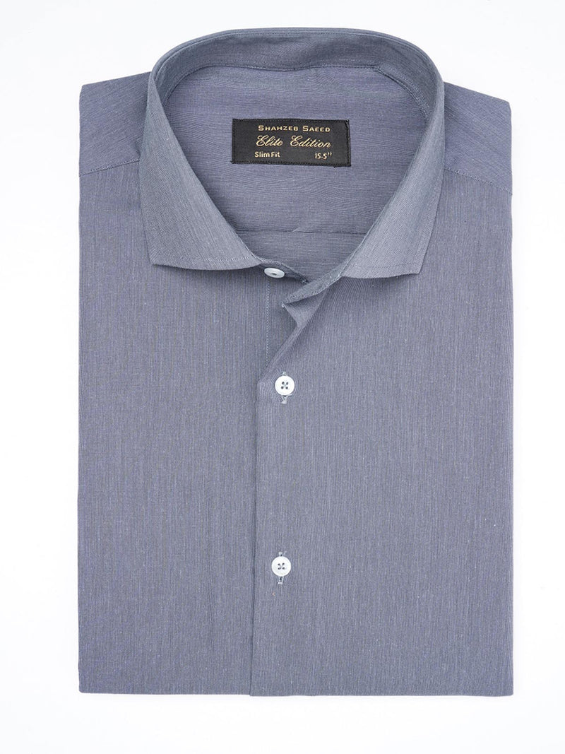 Navy Blue Self, Cutaway Collar, Elite Edition, Men’s Formal Shirt  (FS-1889)