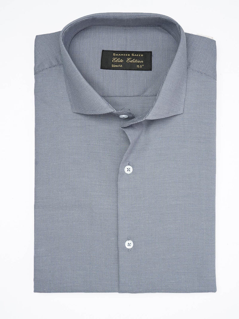 Dark Grey Self, Cutaway Collar, Elite Edition, Men’s Formal Shirt  (FS-1890)