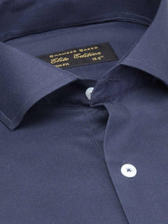 Navy Blue Plain, Elite Edition, Cutaway Collar Men’s Formal Shirt (FS-1892)