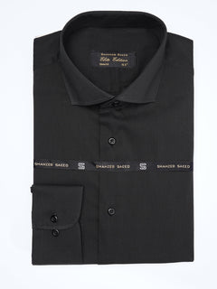 Black Plain, Cutaway Collar, Elite Edition, Men’s Formal Shirt  (FS-1897)