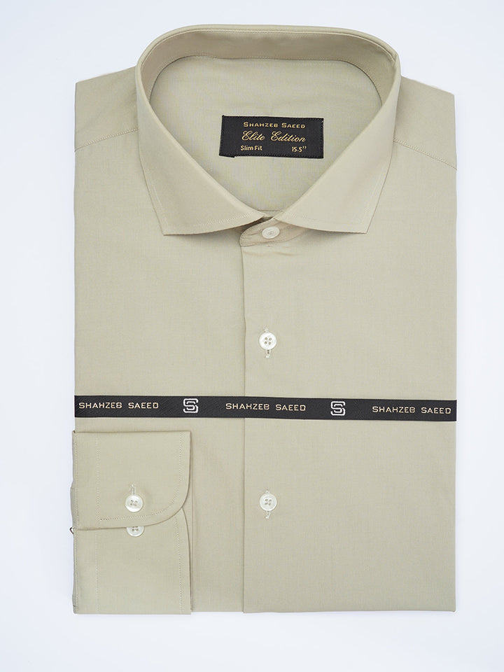 Light Brown Plain, Cutaway Collar, Elite Edition, Men’s Formal Shirt  (FS-1904)