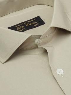 Light Brown Plain, Cutaway Collar, Elite Edition, Men’s Formal Shirt  (FS-1904)