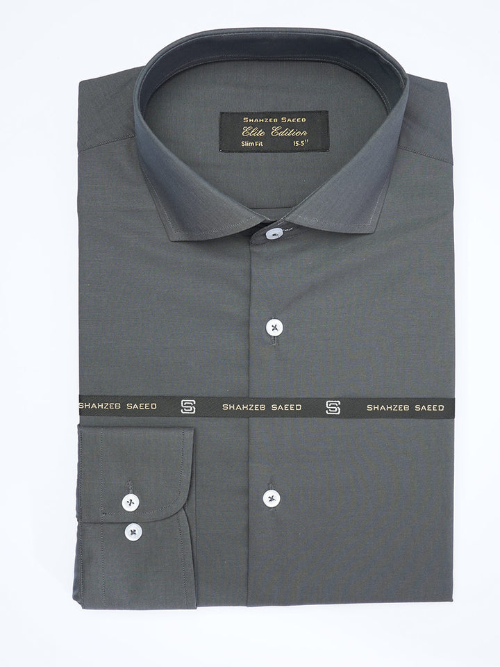 Greyish Blue Plain, Cutaway Collar, Elite Edition, Men’s Formal Shirt  (FS-1906)