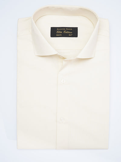 Cream Plain, Cutaway Collar, Elite Edition, Men’s Formal Shirt  (FS-1907)