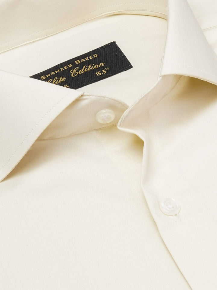 Cream Plain, Cutaway Collar, Elite Edition, Men’s Formal Shirt  (FS-1907)