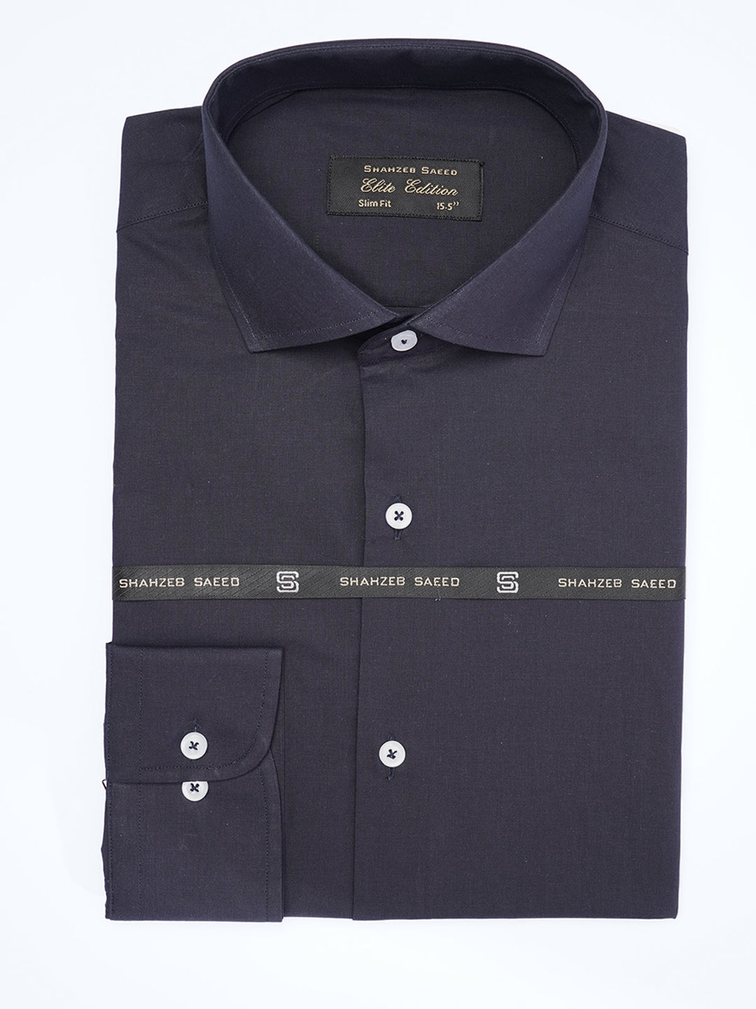 Dark Blue Plain, Cutaway Collar, Elite Edition, Men’s Formal Shirt  (FS-1909)