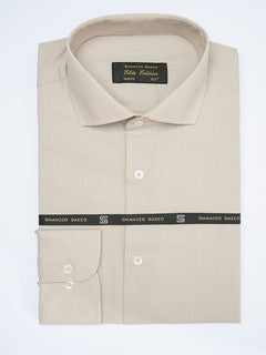 Beige Self, Cutaway Collar, Elite Edition, Men’s Formal Shirt  (FS-1910)