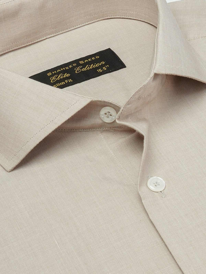 Beige Self, Cutaway Collar, Elite Edition, Men’s Formal Shirt  (FS-1910)