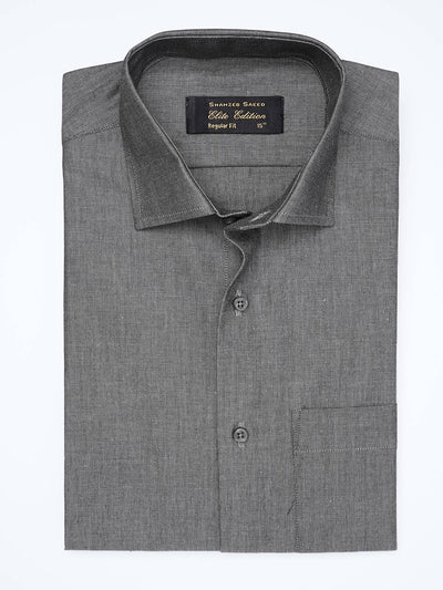 Charcoal Self, Cutaway Collar, Elite Edition, Men’s Formal Shirt  (FS-1914)