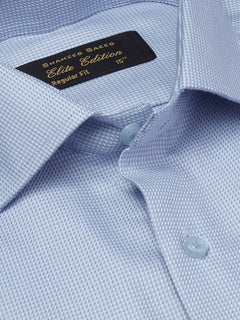 Blue Textured, Cutaway Collar, Elite Edition, Men’s Formal Shirt  (FS-1918)