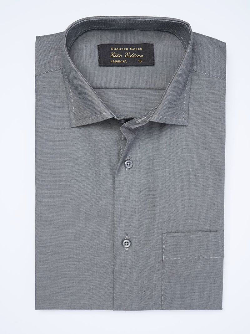 Grey Self, Cutaway Collar, Elite Edition, Men’s Formal Shirt  (FS-1920)