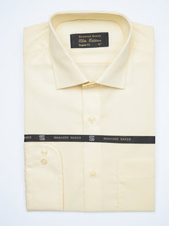 Beige Plain, Cutaway Collar, Elite Edition, Men’s Formal Shirt  (FS-1926)