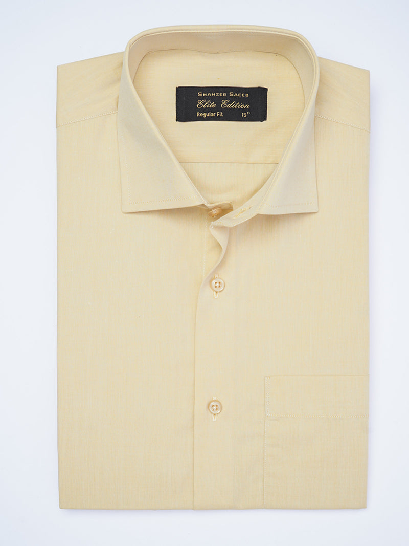 Beige Self, Cutaway Collar, Elite Edition, Men’s Formal Shirt  (FS-1927)