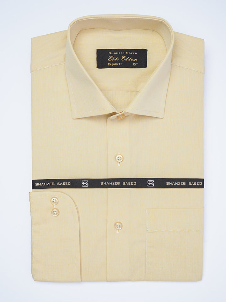 Beige Self, Cutaway Collar, Elite Edition, Men’s Formal Shirt  (FS-1927)