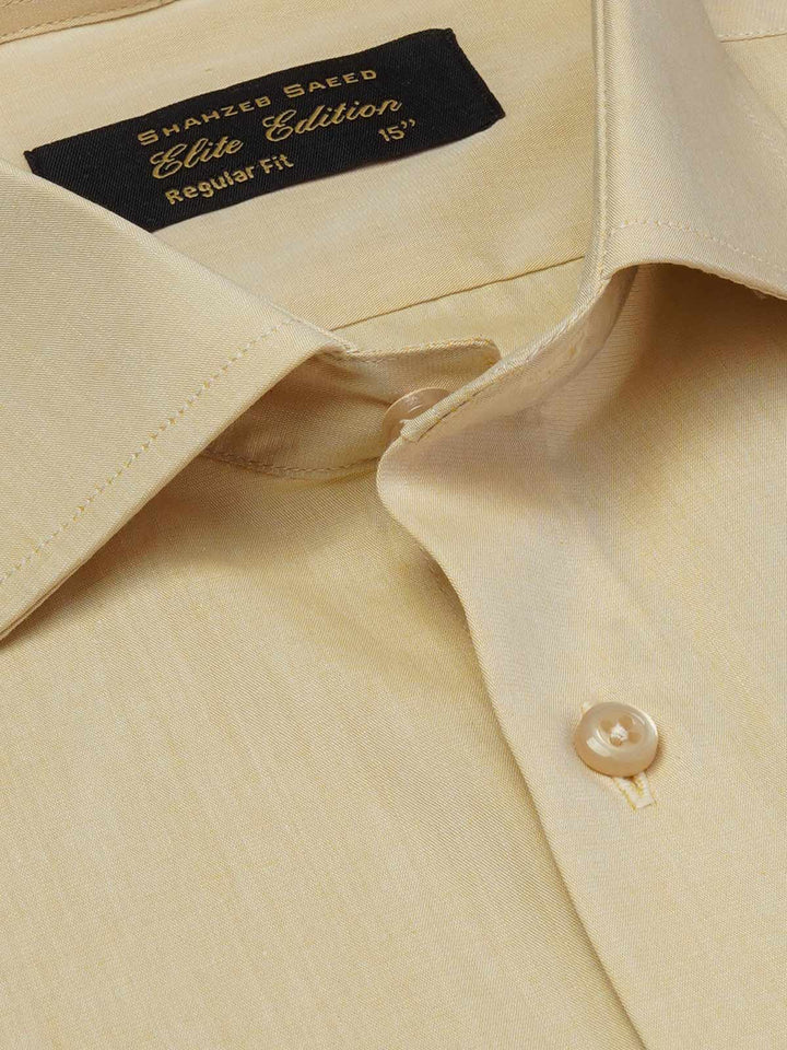 Beige Self, Cutaway Collar, Elite Edition, Men’s Formal Shirt  (FS-1927)